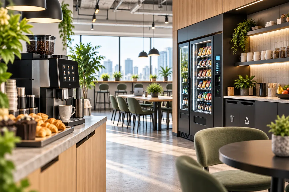 Workplace coffee machine and vending facilities