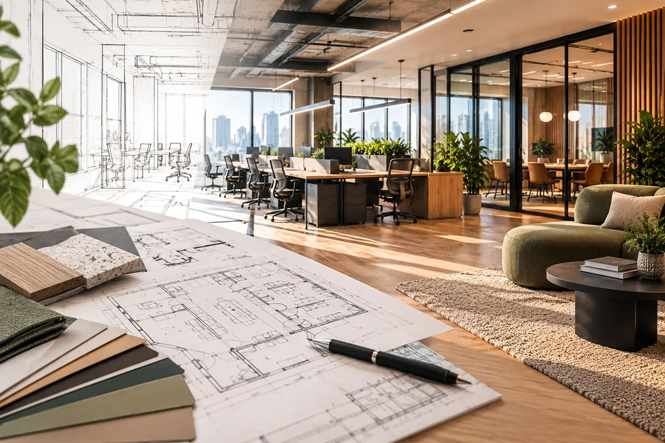 Office interior design and space planning