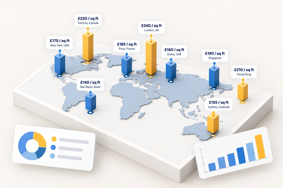 Tendre Project Benchmarking cost analysis dashboard