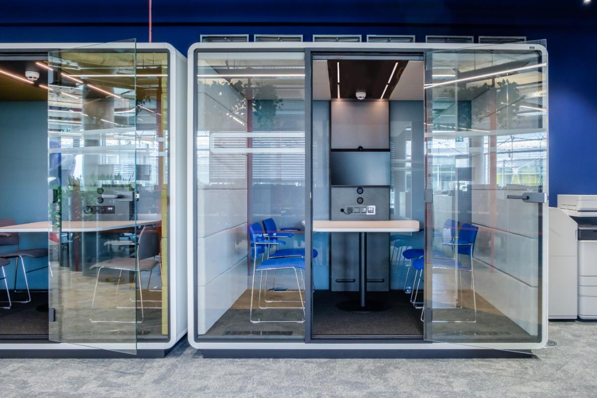 SEGA, Chiswick Park phone booths / meeting pods project in London, UK by Fluid Furniture — image 4