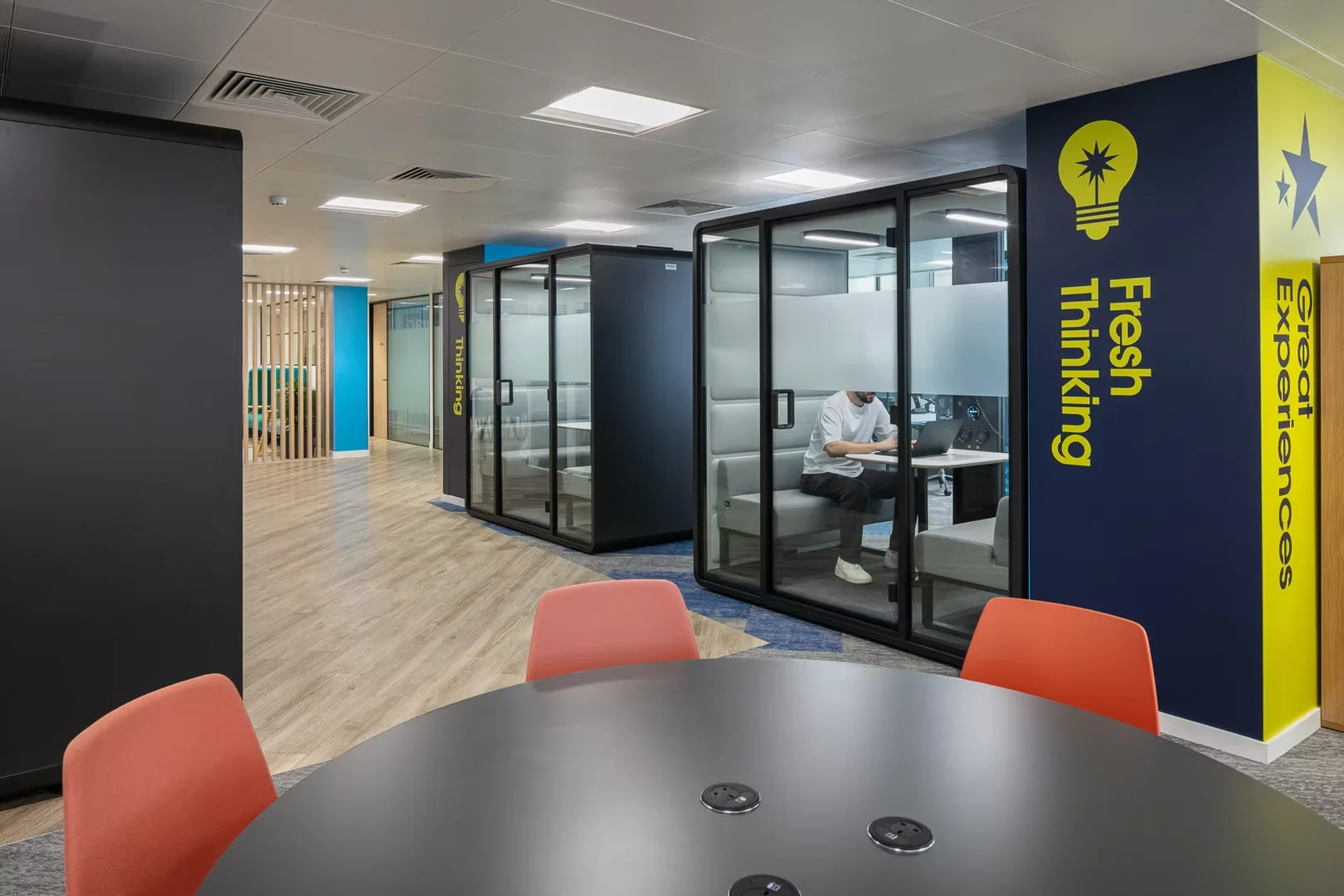Inchcape plc office furniture project in London, United Kingdom by Fluid Furniture